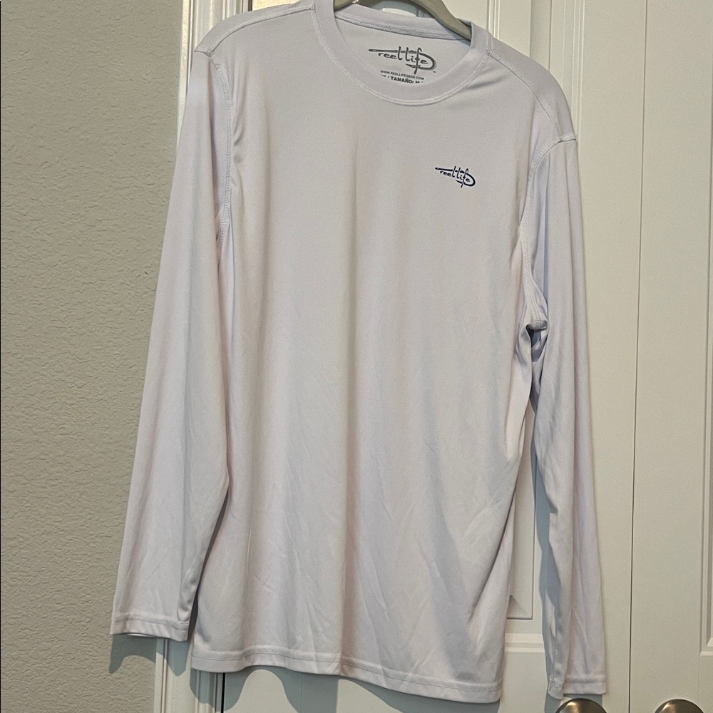 White Long Sleeve Men's Tee by AFTCO